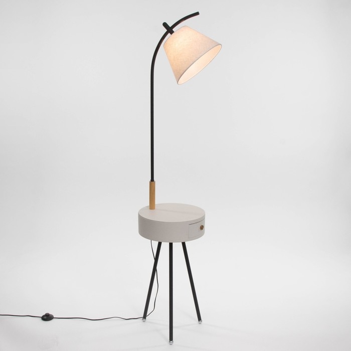 Торшер с ящиком "Лолита" Е27 белый 35х35х156см