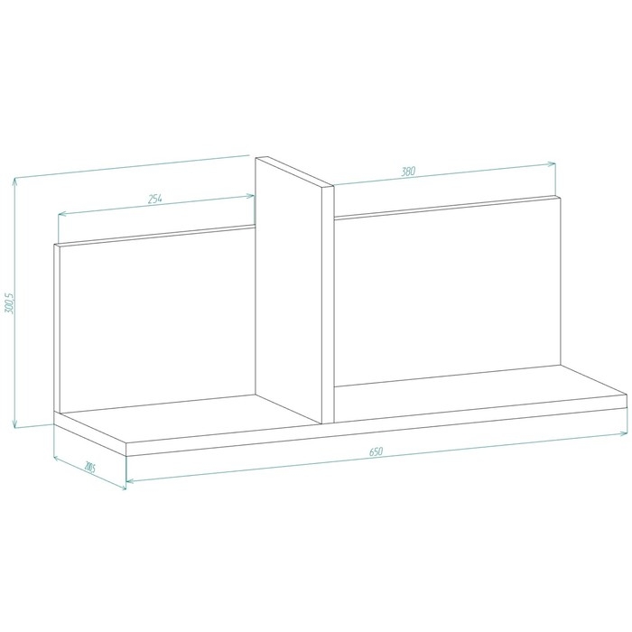 Тумба ТВ 1, 1800*300*420, Графит