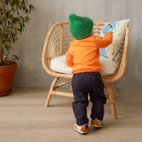 Комплект: джемпер и брюки Крошка Я "NY", рост 74-80 см, цвет оранжевый/чёрный