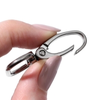 Карабин металлический, 45 &times; 32 мм / 25 &times; 2,7 мм, 10 шт, цвет серебряный