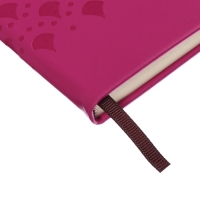 Ежедневник недатированный, формат А6, 100 листов, в клетку, обложка кожзам, на резинке, розовый Ежедневник недатированный, формат А6, 100 листов, в клетку, обложка кожзам, на резинке, розовый