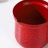 Турка Доляна «Мрамор рэд», 500 мл, d=9 см, 19,5×9×14 см, пластиковая ручка, антипригарное покрытие, индукция, цвет красный Турка Доляна «Мрамор рэд», 500 мл, d=9 см, 19,5×9×14 см, пластиковая ручка, антипригарное покрытие, индукция, цвет красный