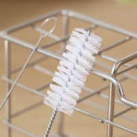 Набор ёршиков для посуды Доляна, 2 шт: 14,5×2,5 см, 17×0,5 см, цвет белый Набор ёршиков для посуды Доляна, 2 шт: 14,5×2,5 см, 17×0,5 см, цвет белый