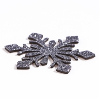 Новый год! Декор &laquo;Снежинки&raquo;, набор 9 шт., цвет серебро