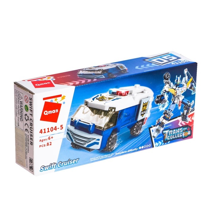 Конструктор Робот &laquo;Полицейский транспорт&raquo;, 6 видов, МИКС