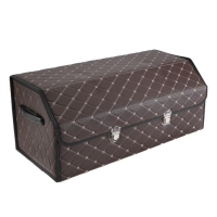 Органайзер кофр в багажник автомобиля HT-098, саквояж 68×32×30 см, коричневый, экокожа Органайзер кофр в багажник автомобиля HT-098, саквояж 68×32×30 см, коричневый, экокожа