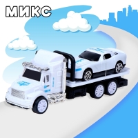 Грузовик инерционный «Эвакуатор» с машинкой, МИКС Грузовик инерционный «Эвакуатор» с машинкой, МИКС