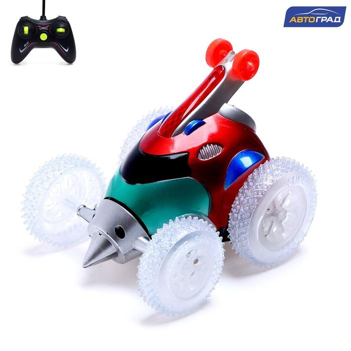 Перевёртыш радиоуправляемый «Скорость», работает от батареек, световые эффекты, цвет красный Перевёртыш радиоуправляемый «Скорость», работает от батареек, световые эффекты, цвет красный