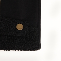 Перчатки женские, безразмерные, без утеплителя, цвет чёрный Перчатки женские, безразмерные, без утеплителя, цвет чёрный