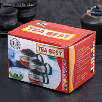 Чайник стеклянный заварочный &laquo;Бруно&raquo;, 750 л, 16&times;11,5&times;13 см, с металлическим ситом, цвет коричневый