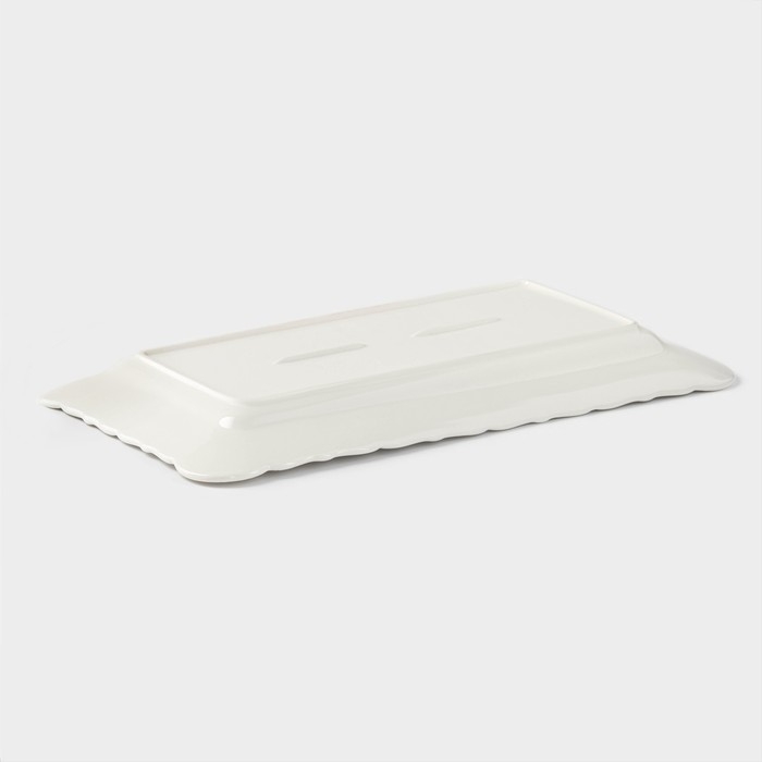 Блюдо керамическое сервировочное &laquo;Сьюзен&raquo;, 30&times;17 см, цвет белый