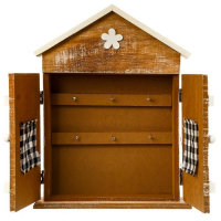 Ключница дерево 6 крючков "Дом со ставнями-сердечками" 29,5х22,5х6 см Ключница дерево 6 крючков "Дом со ставнями-сердечками" 29,5х22,5х6 см