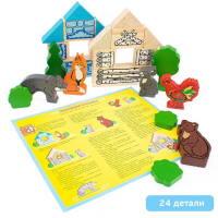 Конструктор &laquo;Сказки. Зайкина избушка&raquo;, 24 элемента