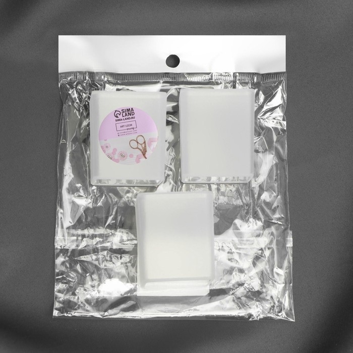 Контейнеры для хранения мелочей, 4 &times; 4 &times; 4,7 см, 3 шт