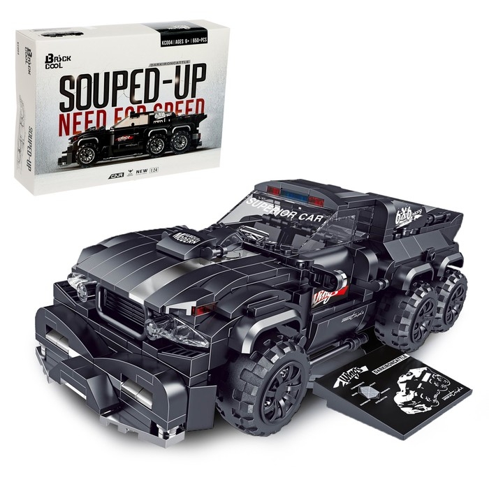 Конструктор Гонка «Тёмный бык», 650 деталей Конструктор Гонка «Тёмный бык», 650 деталей