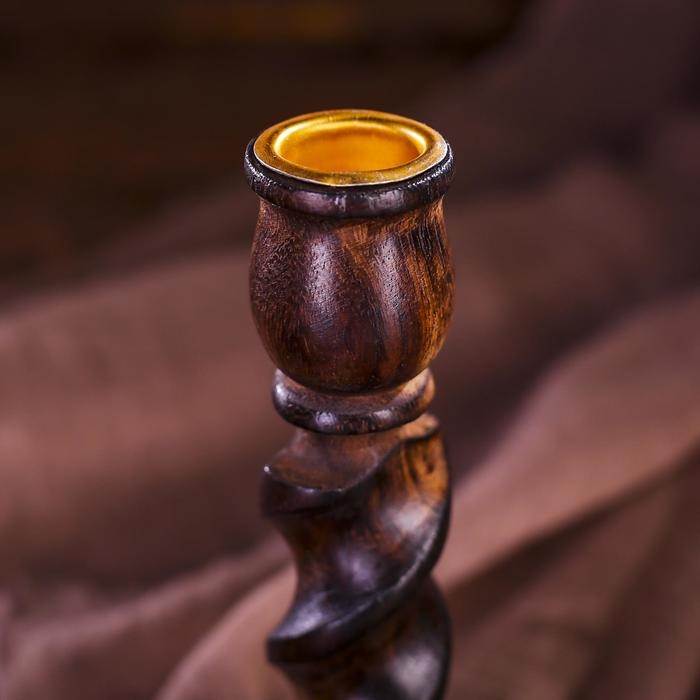 Подсвечник Подсвечник "Винтаж" дерево 6,5х6,5х15 см