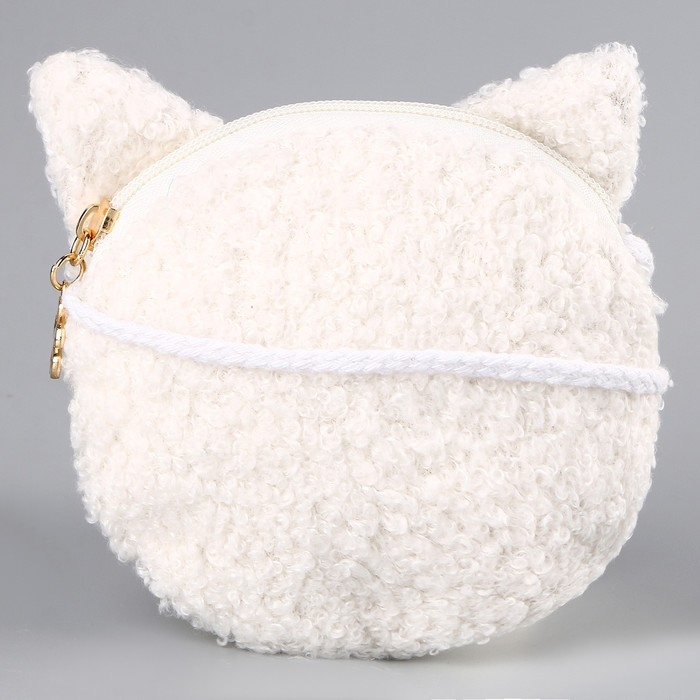 Сумка детская мягкая Сумка детская мягкая "Котёнок", 15*13 см, белый цвет