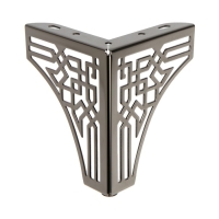 Опора мебельная CAPPIO резная OP01, h=130 мм.10,5*10,5, цвет глянцевый черный Опора мебельная CAPPIO резная OP01, h=130 мм.10,5*10,5, цвет глянцевый черный