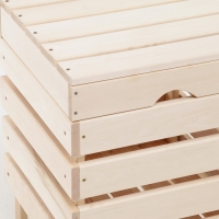 Ящик для белья из дерева "Табурет-2", 40&times;40&times;52см, "Добропаровъ"