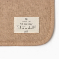 Прихватка Этель ECO, цв. бежевый, 19х19 см, 70% хл, 30% лён, ватин 250 г/м2