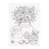 Раскраска акварелью с красками «Мои первые эскизы», А4 Раскраска акварелью с красками «Мои первые эскизы», А4