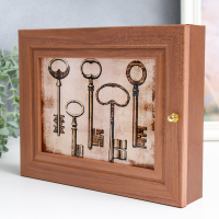 Ключница "Ключи" орех 19х24 см МИКС