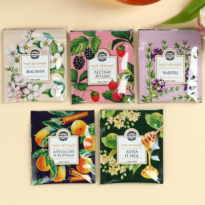 Чай в пакетиках &laquo;Любимой бабушке&raquo; в коробке, 9 г (5 шт. х 1,8 г).