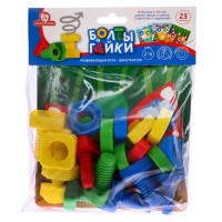 Настольная игра «Болты и гайки», 10 болтов и 10 гаек, 3 карточки с заданиями Настольная игра «Болты и гайки», 10 болтов и 10 гаек, 3 карточки с заданиями