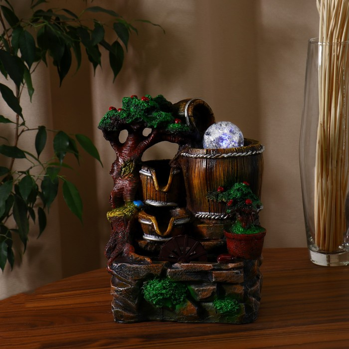 Фонтан Фонтан "Кадки под деревом" 13,5х18х27 см (с подсветкой)