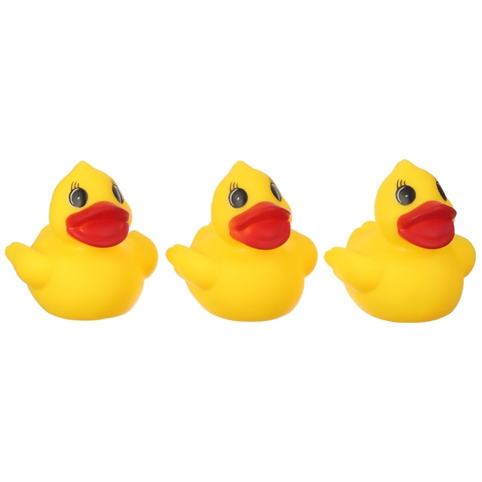 Набор резиновых игрушек для ванны «Уточки», 6,5 см, с пищалкой, 3 шт., Крошка Я Набор резиновых игрушек для ванны «Уточки», 6,5 см, с пищалкой, 3 шт., Крошка Я
