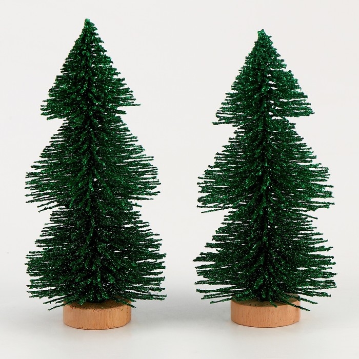 Новый год! Миниатюра кукольная &laquo;Ёлочка&raquo;, набор 2 шт., размер 1 шт. &mdash; 11 &times; 4 &times; 4 см