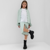 Рубашка детская MINAKU: Jeans collection, цвет мятный, рост 122 см