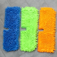 Насадка для плоской двусторонней швабры Доляна, 40&times;14 см, микрофибра, букли, цвет МИКС