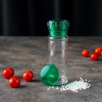 Мельница для специй, пластиковый механизм, 115 мл (45-80 гр), цвет зелёный Мельница для специй, пластиковый механизм, 115 мл (45-80 гр), цвет зелёный