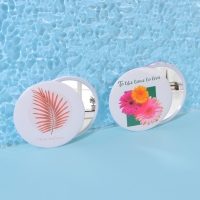 Зеркало карманное &laquo;Растения&raquo;, d = 7 см, цвет МИКС