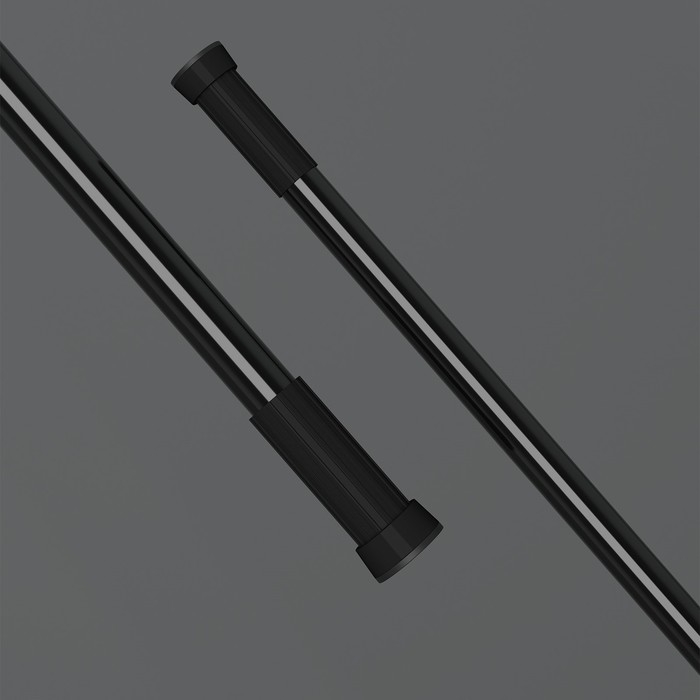 Карниз для ванной SAVANNA, телескопический, 110-200 см, цвет чёрный