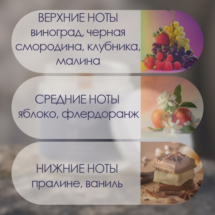 Свеча ароматическая Свеча ароматическая "Hygge" #7 Виноград Мускат, соевый воск, в банке, 90 г