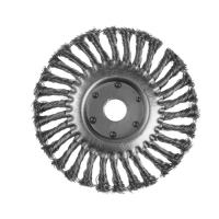 Щетка металлическая для УШМ ТУНДРА, крученая проволока, плоская, посадка 22 мм, 175 мм