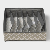 Органайзер для хранения белья &laquo;Гранж&raquo;, 7 ячеек, 33&times;32&times;10 см, цвет серый