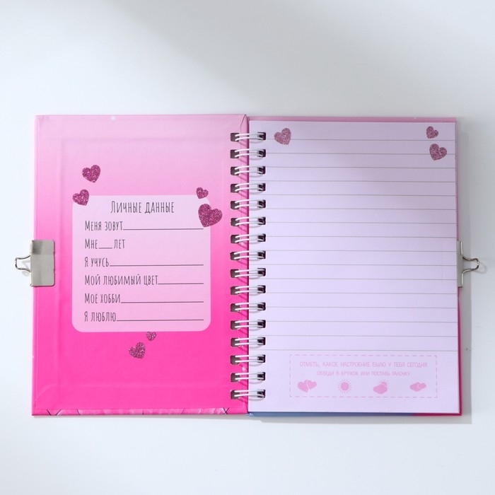 Записная книжка на замочке А6, 50 листов &laquo;Для моих секретиков&raquo;