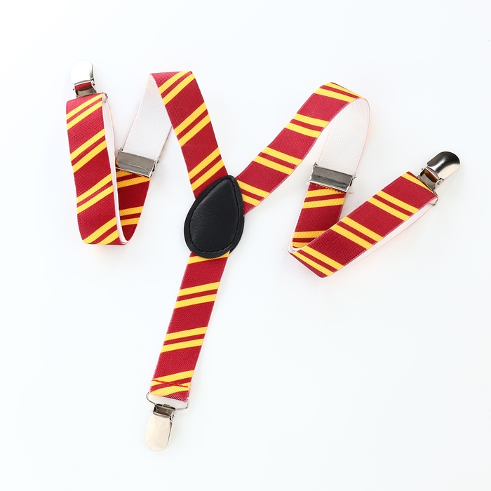 Подтяжки детские «Выбражулька», ширина 2,5 см, цвет бордовый/жёлтый Подтяжки детские «Выбражулька», ширина 2,5 см, цвет бордовый/жёлтый