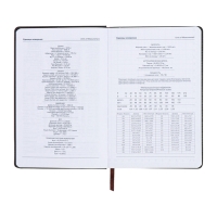 Ежедневник недатированный, А5, 140л, клетка, обл.кожзам, Синий