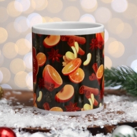 Кружка керамическая &laquo;Уютных вечеров!&raquo; апельсин, 320 мл, цвет разноцветный