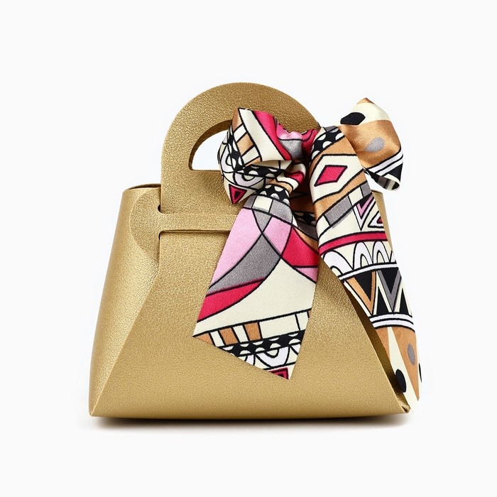 Сумочка подарочная &laquo;Золотая&raquo;, 12 х 13 х 5.5 см