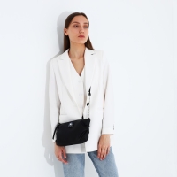 Сумка кросс-боди RICHET на молнии, наружный карман, цвет чёрный Сумка кросс-боди RICHET на молнии, наружный карман, цвет чёрный