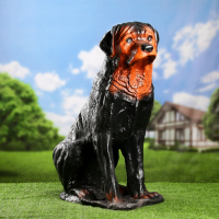 Садовая фигура "Ротвейлер сидя" большой 22х40х65см Садовая фигура "Ротвейлер сидя" большой 22х40х65см