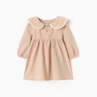 Платье для девочки MINAKU, цвет бежевый, рост 74-80