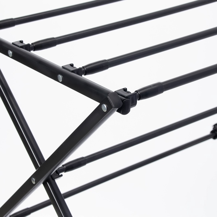 Сушилка для белья напольная LaDо́m, складная, раздвижная 49-102 см, металл, 49&times;102&times;37,5 см