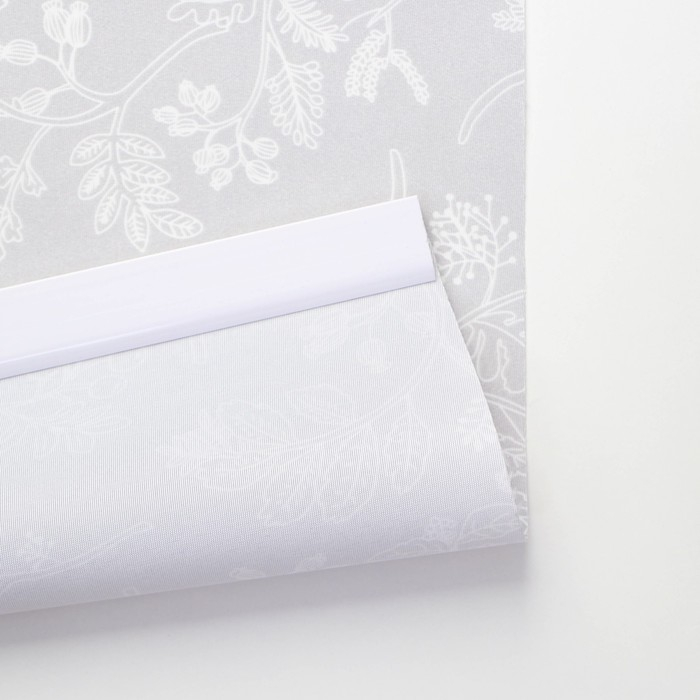 Штора рулонная &laquo;Цветенье&raquo;, 90&times;200 см (с учётом креплений 3,5 см), цвет серый