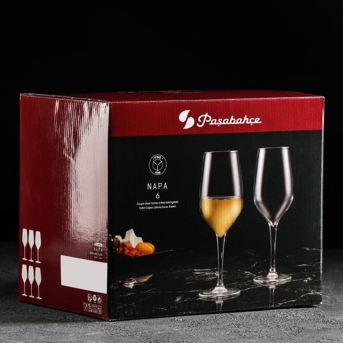 Набор стеклянных бокалов для вина &laquo;Напа&raquo;, 360 мл, 6 шт